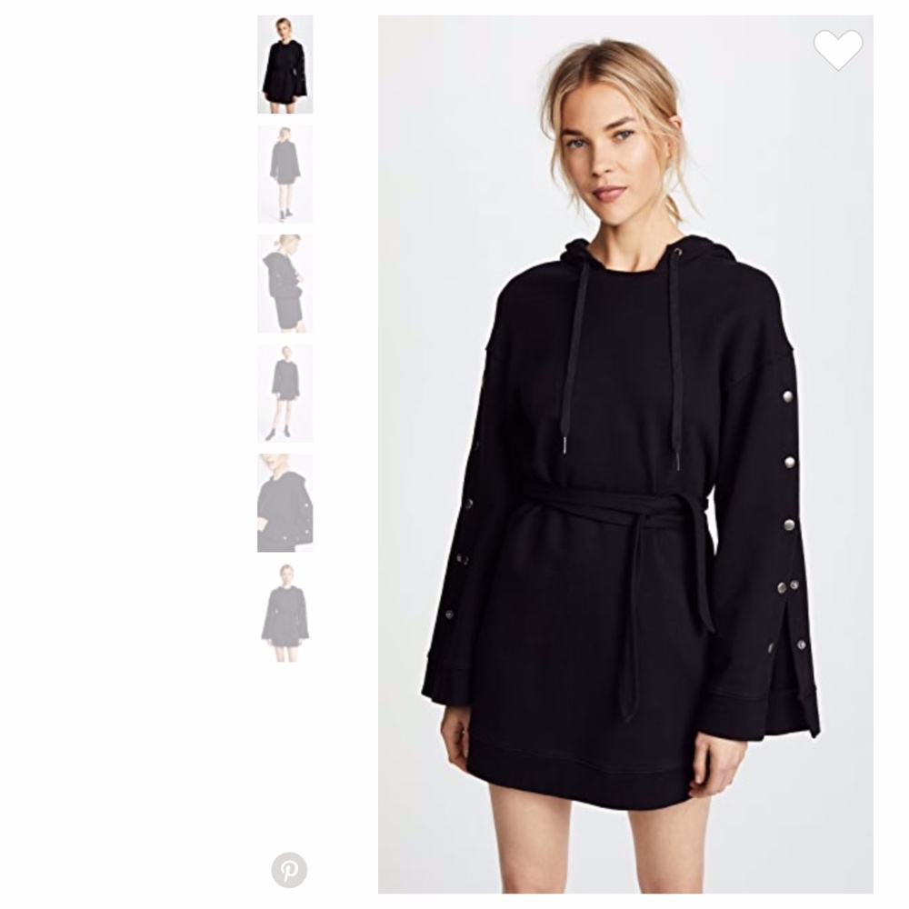 NWT Pam & Gela FRENCH TERRY Hooded Dress S